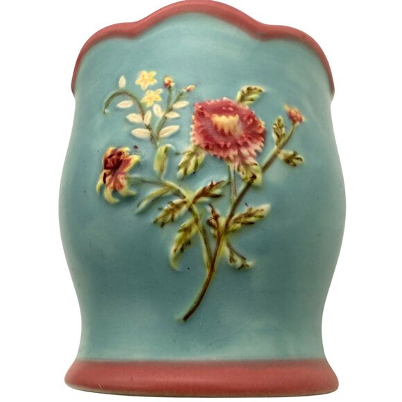 Yankee Candle Cottage Floral Votive Tea Light Holders Set of 2 Ceramic Blue Pink - Picture 4 of 10